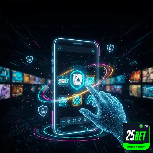 Imagem da interface do aplicativo 25bet, plataforma de apostas online do site 25bet, exibindo opções de apostas esportiv