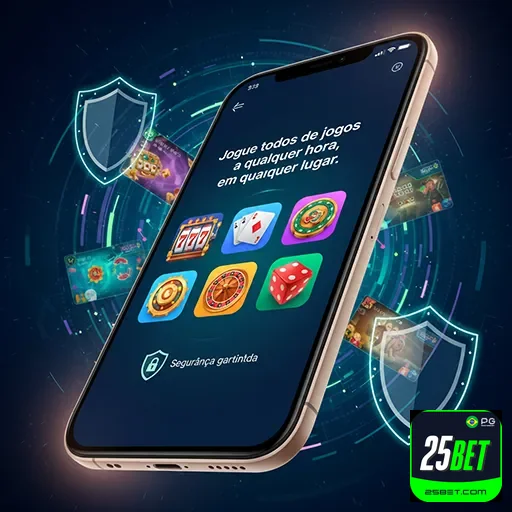 Jogador usando smartphone com app de casino mostrando uma roleta digital