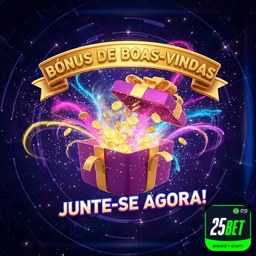 Imagem promocional do 25bet destacando o bônus 07 no site de apostas online 25bet.