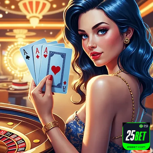 Imagem de jogos de cassino no 25bet, site de apostas online, com símbolos de fichas e rolos de cassino